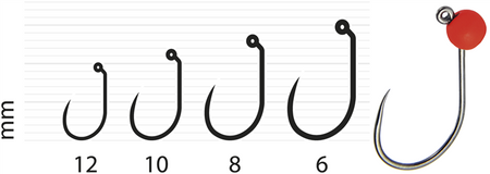 HACZYKI BEZZADZIOROWE JIG GAME LIGHT HAK 12  OP.10 SZT KAMATSU 513900312