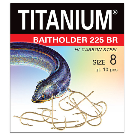 Haczyk Titanium BAITHOLDER (10 szt.), rozm. 8 Robinson 02-P-225BR-08