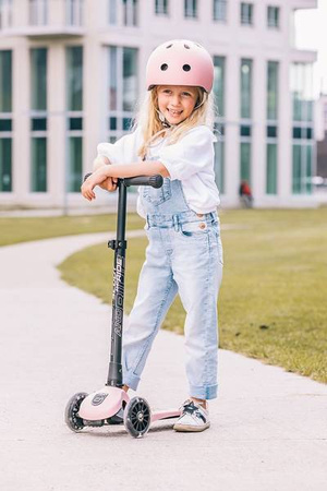 SCOOTANDRIDE Highwaykick 3 LED Hulajnoga składana ze świecącymi kółkami 3+ Rose