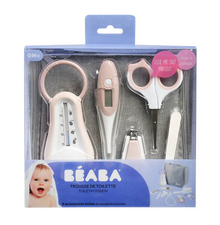Beaba Kosmetyczka z 9 akcesoriami do pielęgnacji niemowląt old pink