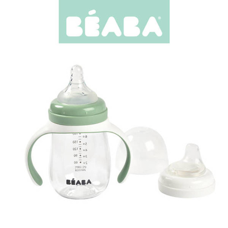 Beaba Butelka treningowa 2w1 tritanowa 210 ml Sage green