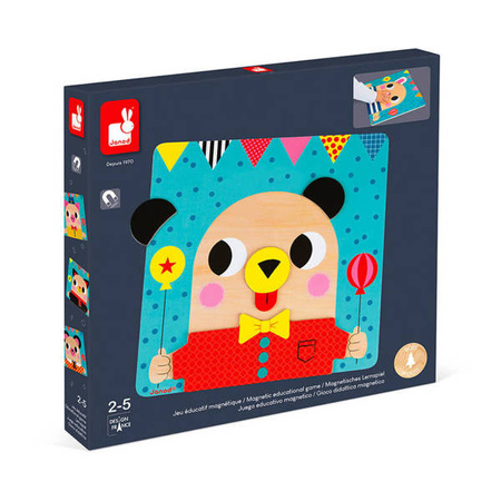 Układanka drewniana magnetyczna Zwierzątka, Janod