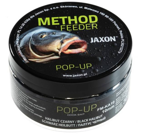 KULKI PROTEINOWE POP-UP METHOD FEEDER 10MM HALIBUT CZARNY 30G JAXON FM-KA10
