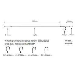 Przypon z oczkiem MF 502BM rozm. 12, śr. 0,172mm (10 szt.) Robinson 01-S-502BM-12W