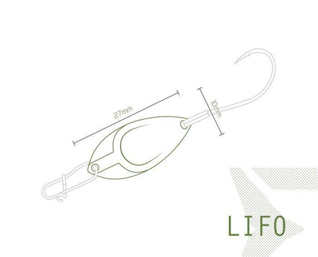 Wahadłówka Delphin LIFO 2.5g SNOW Hook #8 Snap 00 Delphin (101000750)
