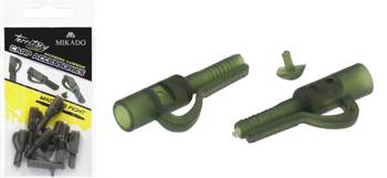 BEZPIECZNY KLIPS DO CIĘŻARKA Z ZATYCZKĄ / SZARO-ZIELONY – op.10szt MIKADO AMC-11523-07