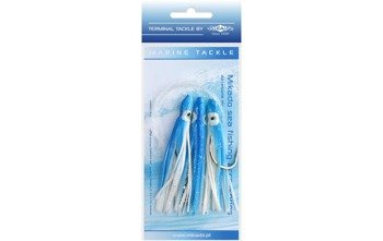 ZESTAW MORSKI - OCTOPUS RIG 8 cm - hak 3x6/0 (BLUE/WHITE) MIKADO LS-A130-06