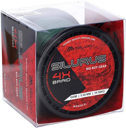 PLECIONKA SUMOWA SILURUS 4 X BRAID (GREEN) 0.35mm\33.40kg\300m - op.1szp. MIKADO ZSI00G-300-0.35