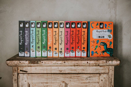 Magnetyczna układanka Śmieszne buzie Chłopiec Magnetibook, Janod