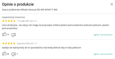 SZTYCA DO PODBIERAKA SENSUAL NG 400 - op.1szt. MIKADO WAA017-400