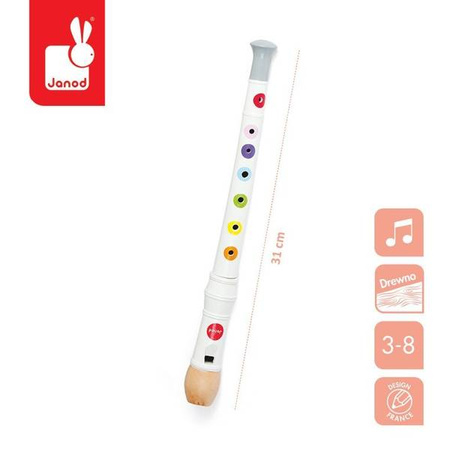 Flet drewniany Confetti opakowanie zbiorcze 8 sztuk, Janod