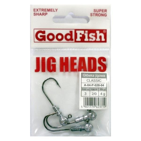 Główki jigowe rozm. 5/0, 24g, (3 szt.) GoodFish A-04-P-050-24
