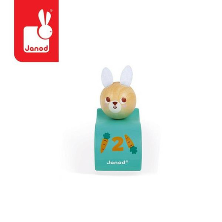 Drewniany samochodzik z napędem Pocket 2+, opakowanie zbiorcze 15 sztuk (3 rodzaje), Janod