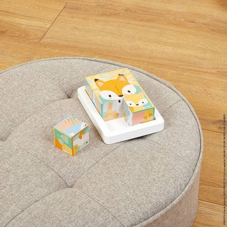 Klocki drewniane puzzle 6w1 Pure 6 elementów, Janod