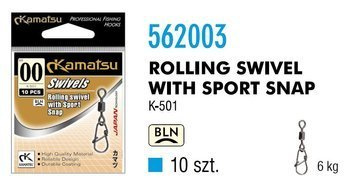 KRĘTLIK Z AGRAFKĄ SPORT MICRO K-501 OP.10SZT KAMATSU 562003000