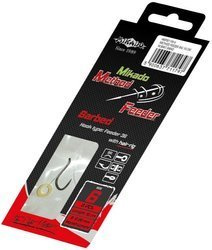 HACZYK DO METODY 10 cm Z GUMKĄ - haczyk z zadziorem: 4 / żyłka: 0.28 mm - op.8szt MIKADO HMFB12G-4