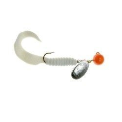 Błystka Mepps AGLIA SPINFLEX srebrna / biały twister 14g