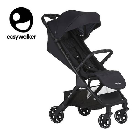Easywalker Jackey Kompaktowy, samoskładający się wózek spacerowy z torbą transportową Shadow Black