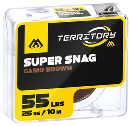 PLECIONKA PRZYPONOWA - SUPER SNAG - 55lbs/10m - BRĄZOWY CAMO - op.1szt. MIKADO AMC-SS55/CB