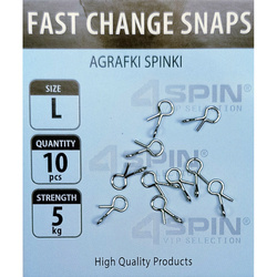 Agrafki spinki 4spin rozm. L (10szt) Robinson 81-P-AS-L