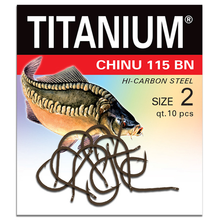 Haczyk Titanium CHINU (10 szt.), rozm. 2 Robinson 02-P-115BN-02