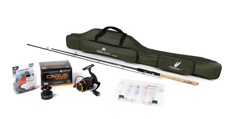 ZESTAW - SPININGOWY DUŻY Z WĘDKĄ, KOŁOWROTKIEM I AKCESORIAMI - op.1kpl. MIKADO CS-SPI-07