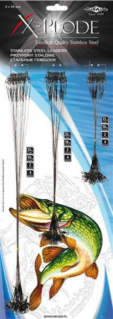 PRZYPON STALOWY Z KR. I AGR (FS) - TABLICA 30cm / 10kg – op. 2x30szt (GREEN) MIKADO ZG11-057