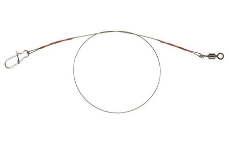 PRZYPON STALOWY Z KR. I AGR (FS) 25cm / 10kg - op.2szt. (BRĄZOWY) MIKADO ZG11-042