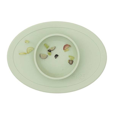 EZPZ Komplet pierwszych naczyń silikonowych First Foods Set pastelowa zieleń