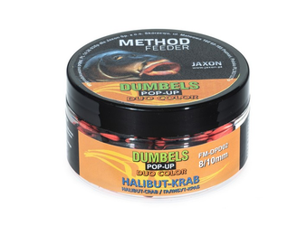 DUMBELS DUO COLOR POP-UP METHOD FEEDER 8/10MM HALIBUT/KRAB 30G JAXON FM-DPD02