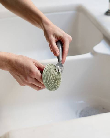 EZPZ Silikonowa myjka czyścik do naczyń bez bakterii pastelowa zieleń