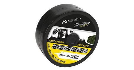 PRZYPON - LEADCORE LEADER 35lbs/10m - CZARNO ZIELONY - op.1szt. MIKADO AMC-LL35B/G