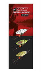 ZESTAW BŁYSTEK OBROTOWYCH NA SANDACZA ROZMIAR 3 - 12g EFFZETT SPINNER ASSORTMENT ZANDER KOMPLET 3szt. DAM 60595