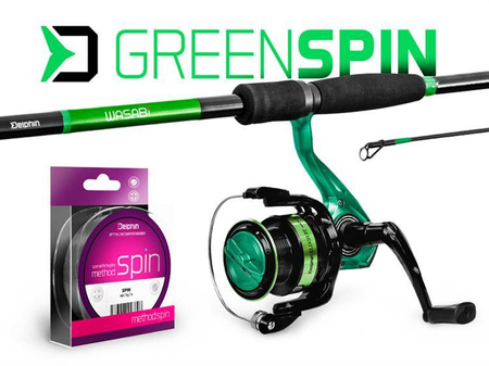 Zestaw spinningowy Delphin GreenSPIN 180cm/30g + 2T + 0,22mm Delphin (101002640)