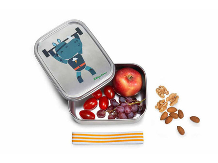 LILLIPUTIENS Lunchbox ze stali nierdzewnej Super Nosorożec Marius