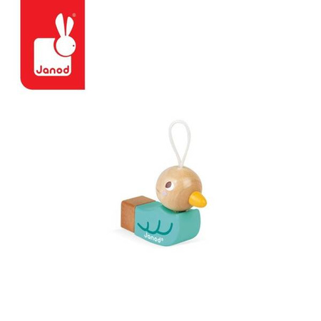 Drewniany gwizdek-ptaszek Pocket 2+, opakowanie zbiorcze 14 sztuk (2 rodzaje), Janod