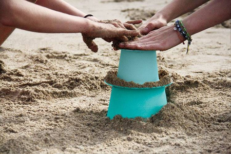 QUUT Zestaw 3 foremek do piasku Wieża Alto Lagoon Green + Vintage Blue + Mighty Orange