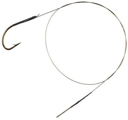 PRZYPON STALOWY Z HAKIEM 30cm / 10 kg - op.2 szt (BROWN) MIKADO ZG11-027