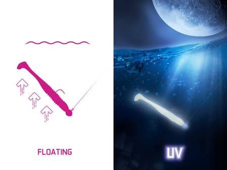 Sztuczna przynęta/guma Delphin ZANDERA FlexiFLOAT UVs / 5szt 12cm/MINT Delphin (101005187)