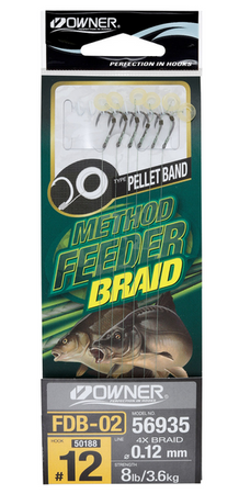 (R) PRZYPON OWNER METHOD FEEDER FDB-02 HACZYK 12+PLECIONKA 0,12 MM 1X6SZT HO-FDB0212