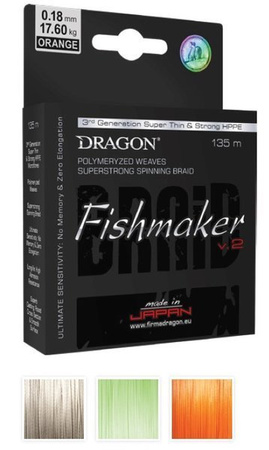 Plecionka  Fishmaker v.2 / Momoi 135 m 0.20 mm/20.75 kg jasnoszara    DRAGON PDF-41-12-020