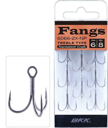 KOTWICZKI BKK - FANGS 6066 2X Nr.1 ULTRA ANTI-RUST - torebka 6szt. MIKADO BT-662-UA-1