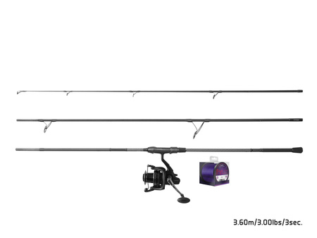 Zestaw karpiowy Delphin CorsaBLACK NERO 360cm/3 części + 8T + 0,30mm Delphin (101006410)