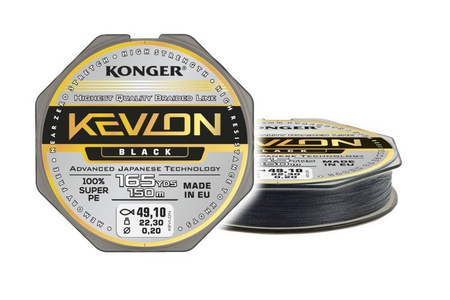 PLECIONKA KEVLON BLACK X4 0,14/150 KONGER 250151014