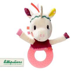 LILLIPUTIENS Grzechotka z gryzakiem i szeleszczącą folią Jednorożec Louise 3 m+