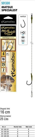 PRZYPONY KARPIOWE KAMATSU PRO CARP MATSUI SPECJALIST 2BLN/16cm KAMATSU 501300302