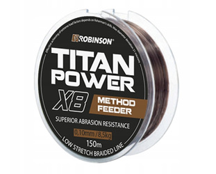 Plecionka do feedera Titan Power Feeder X8 0,14mm, 150m, brązowa Robinson 56-T8-614