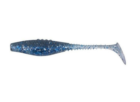 Ripper Belly Fish PRO - BLUE MADNESS 2.5"/6cm 5szt./bag CLEAR/CLEAR SMOKED silver/blue/black glitter BOX DRAGON CHE-BF25D-20-895