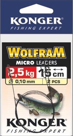 PRZYPON WOLFAMOWY MIKRO 15cm/2,5KG OP.25OP X 2SZT. KONGER 260415010