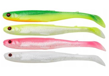 GUMA SLENDER SCOOP SHAD 9CM 4G DARK WATER MIX 4szt Savage Gear (76750)